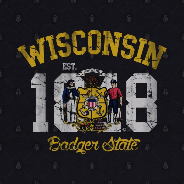 Vintage Wisconsin Badger State by E